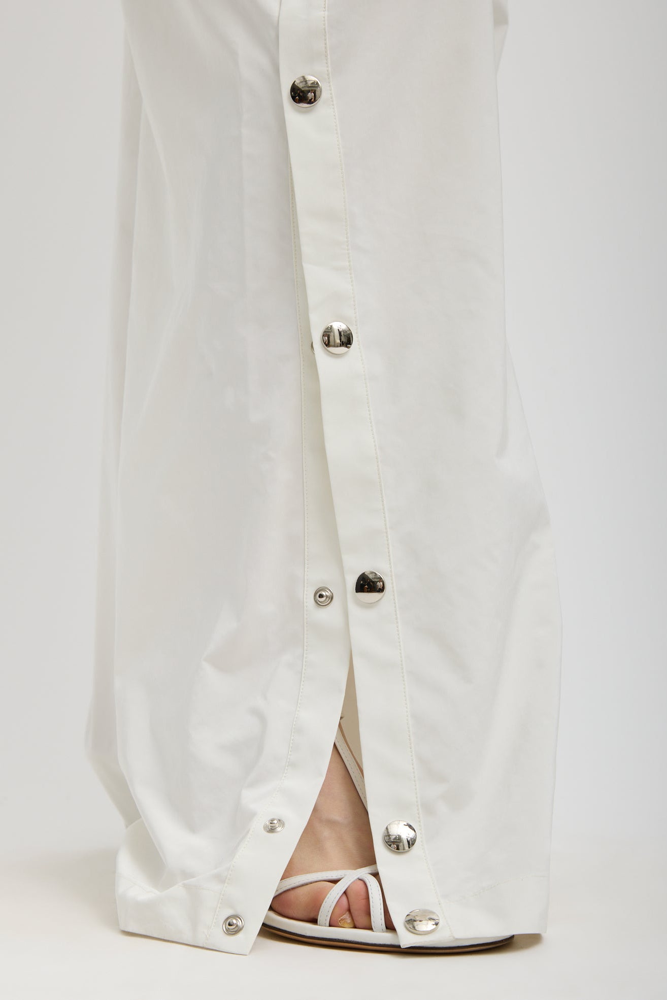 Snap Jogger Pants in White by Tibi - Anita Hass