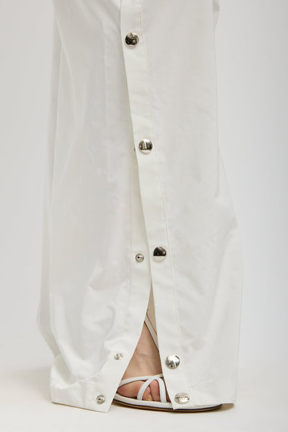 Snap Jogger Pants in White by Tibi - Anita Hass