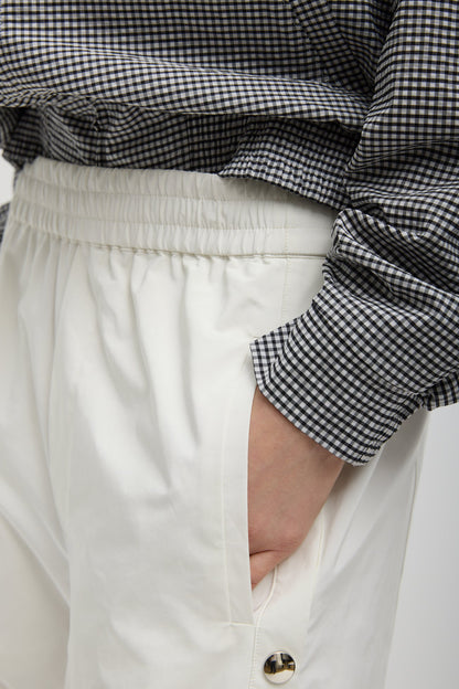 Snap Jogger Pants in White by Tibi - Anita Hass