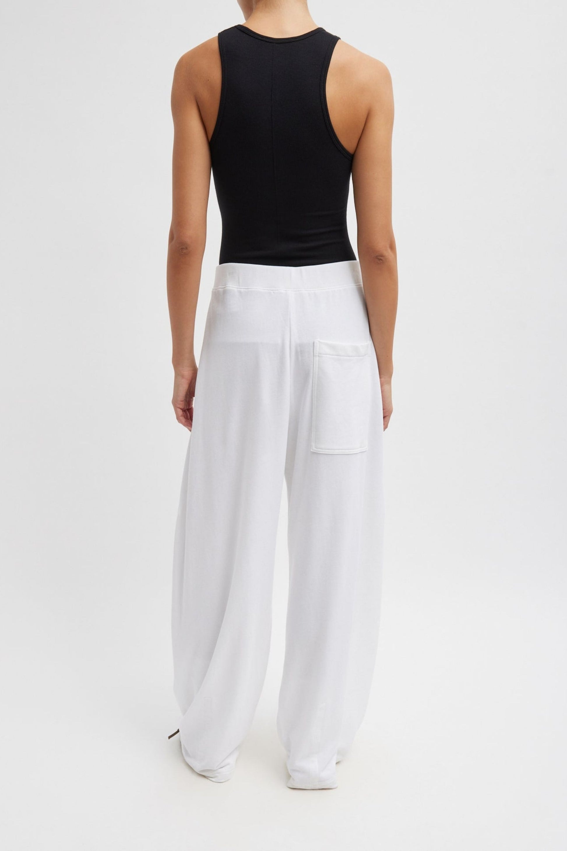 Winslow Light Jersey Pants in WhiteTibi - Anita Hass