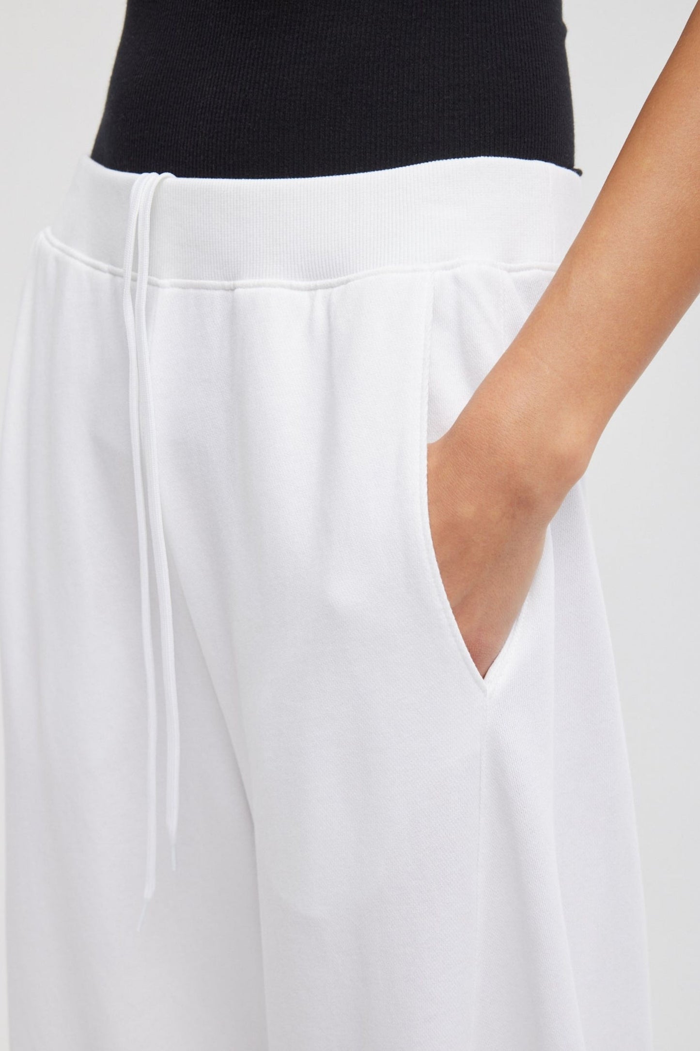Winslow Light Jersey Pants in WhiteTibi - Anita Hass