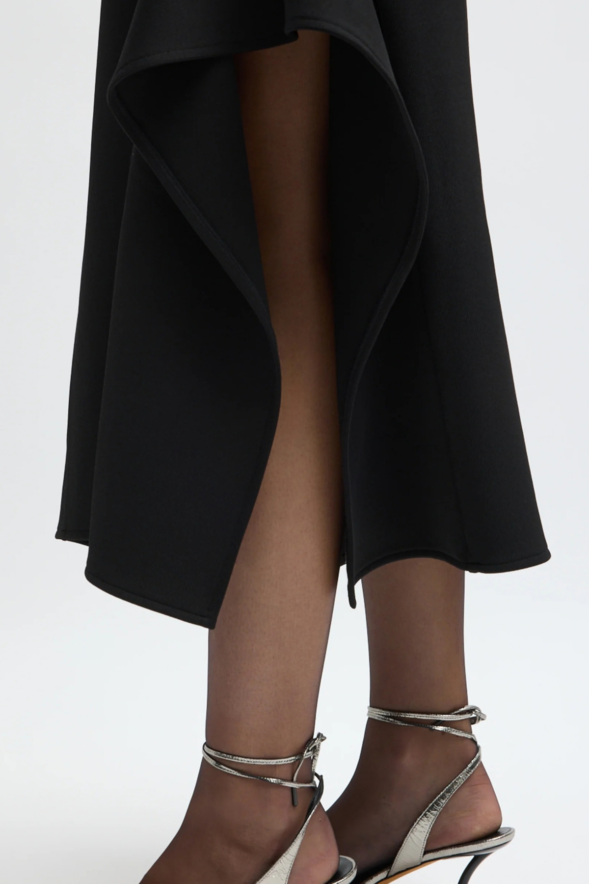 Rock Side Drape in Schwarz Tibi