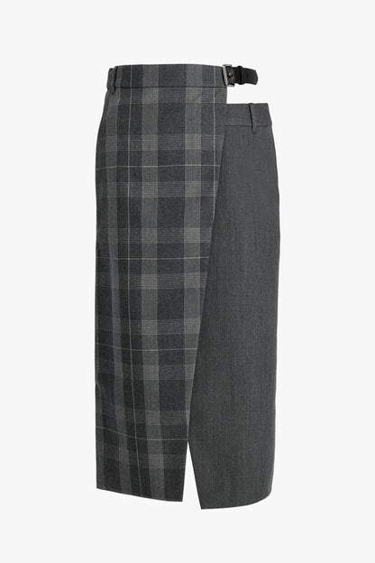 Rock Wool Plaid in Grau Tibi
