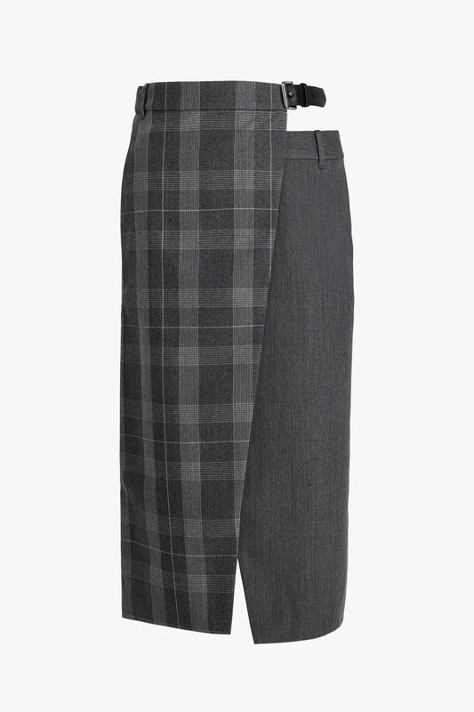 Rock Wool Plaid in Grau Tibi