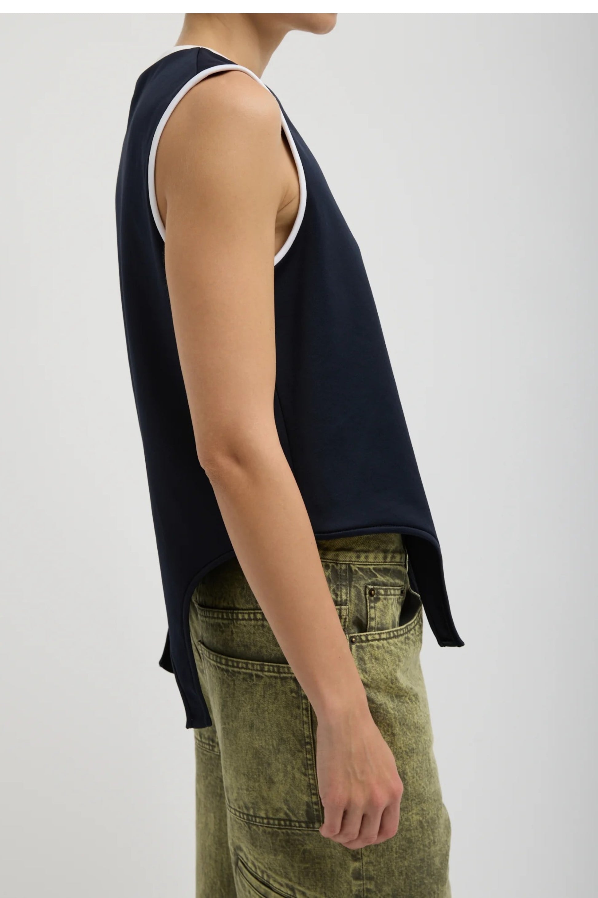 Active Flip Knit Top in Navy by Tibi - Anita Hass