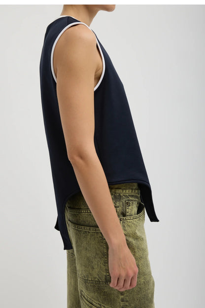 Active Flip Knit Top in Navy by Tibi - Anita Hass