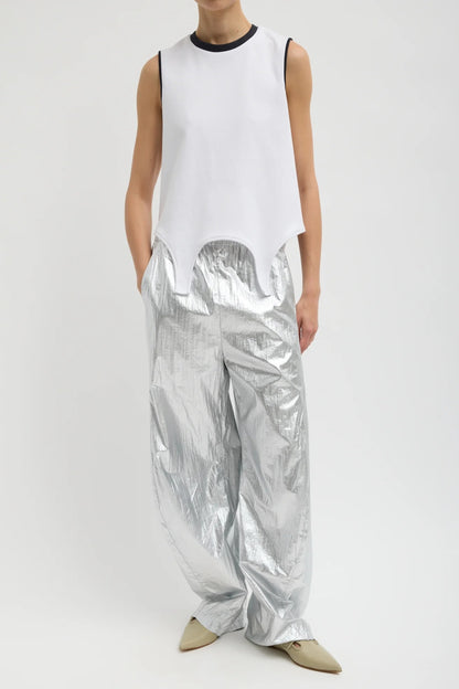 Active Flip Knit Top in White by Tibi - Anita Hass