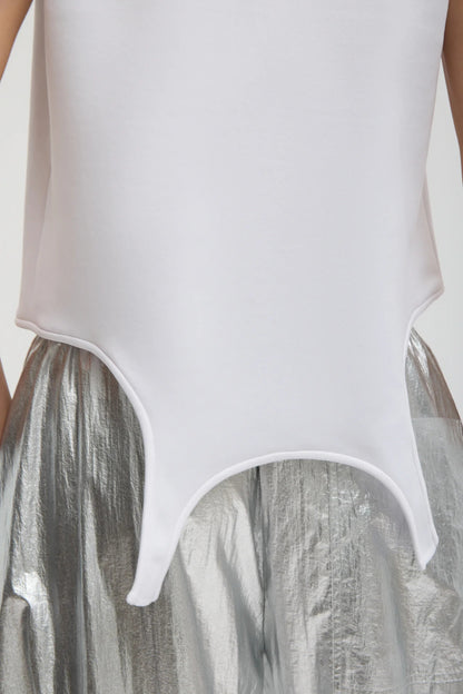 Active Flip Knit Top in White by Tibi - Anita Hass