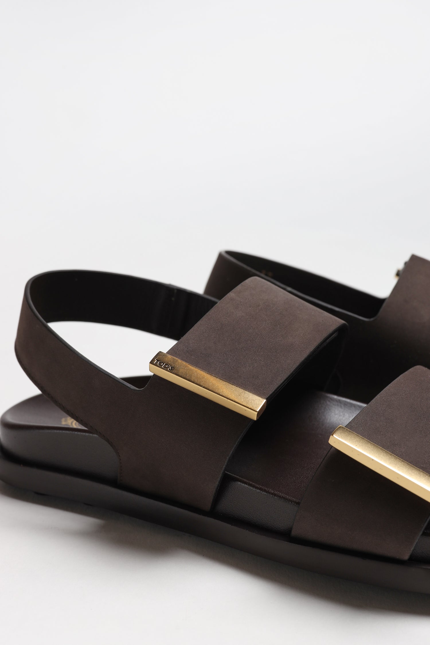 Sandalias con velcro de nubuck color taupe de Tod's - Anita Hass