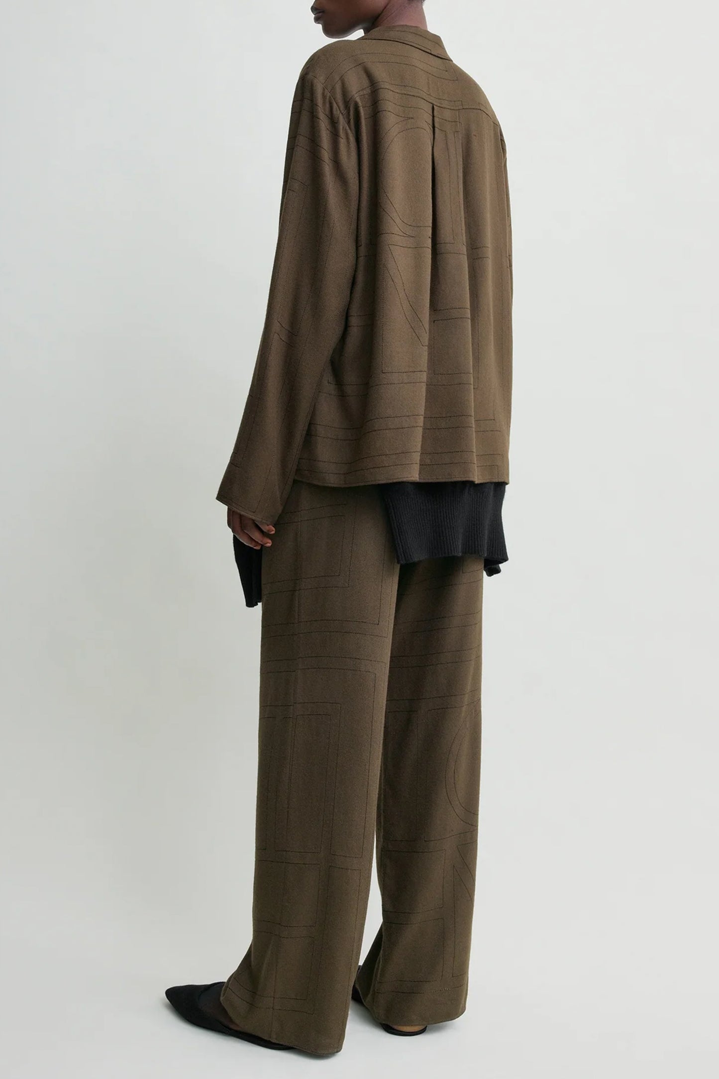 PJ Flannel blouse in Dark Brown