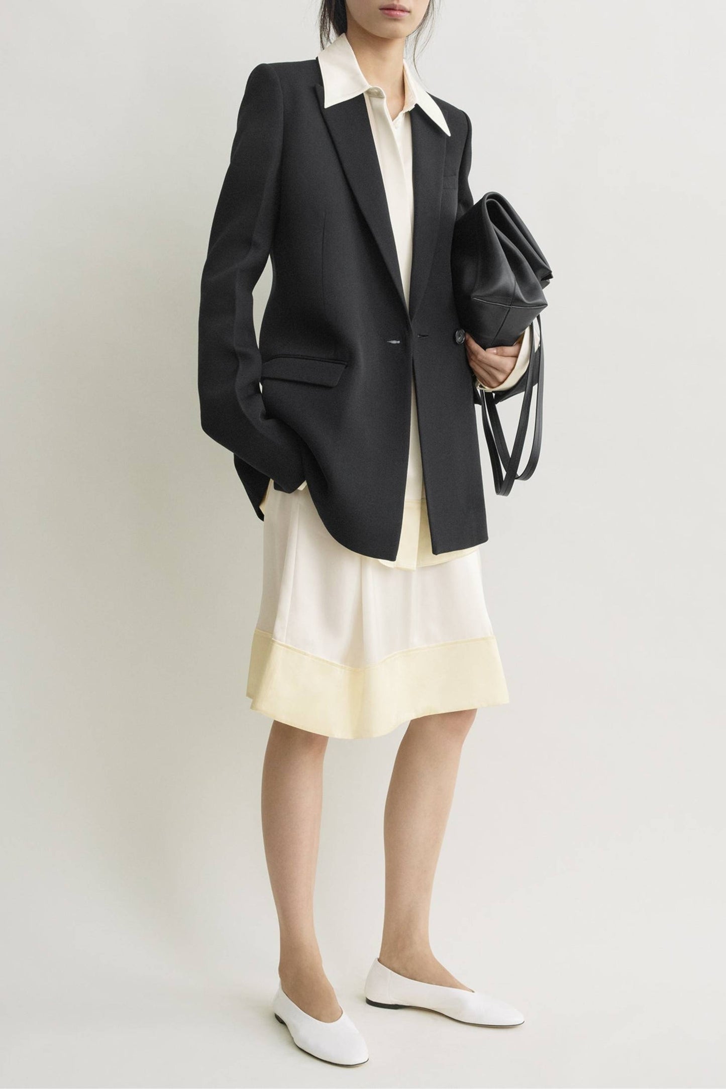 Slim-Fit Tailored Blazer in Black by Toteme - Anita Hass