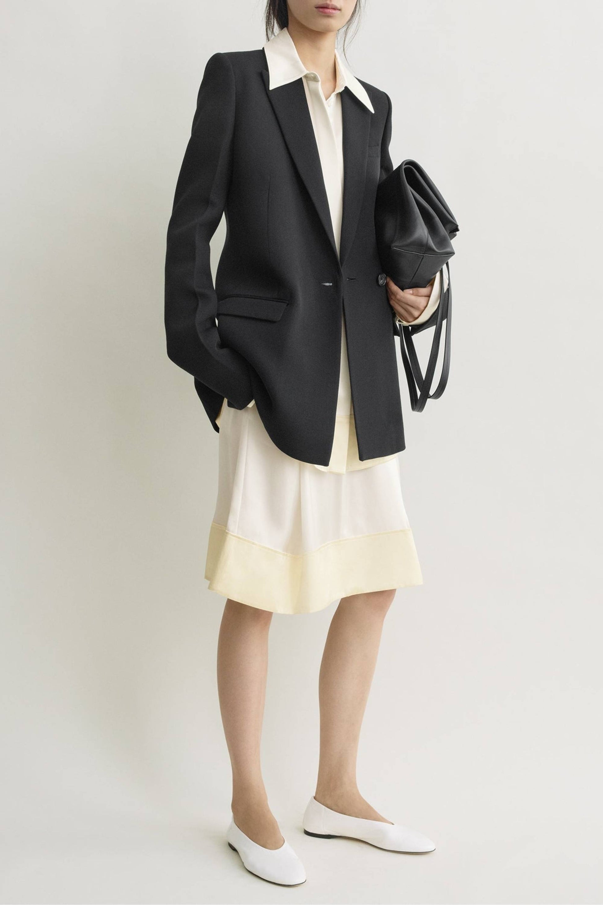Slim-Fit Tailored Blazer in Black by Toteme - Anita Hass