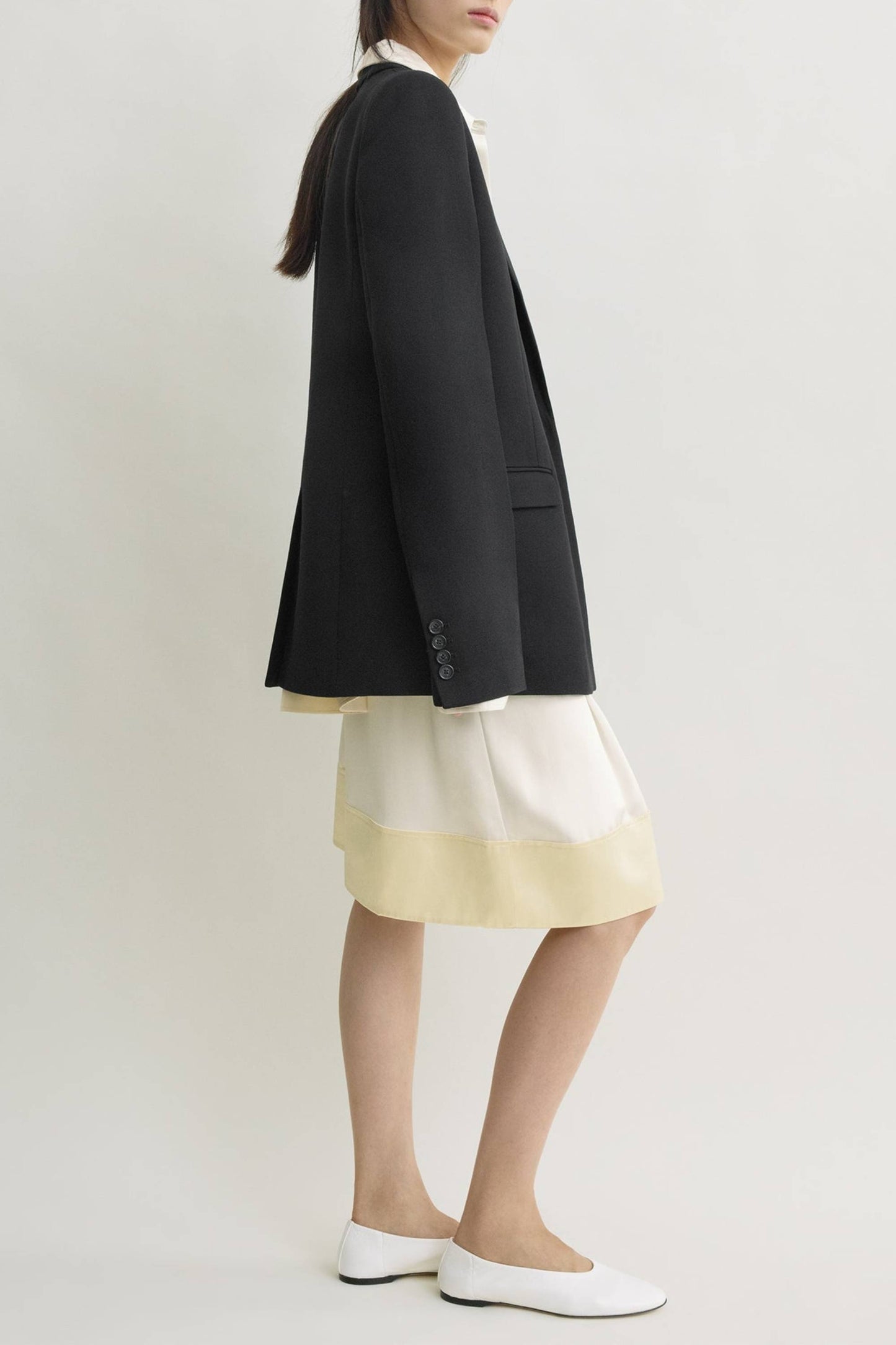 Slim-Fit Tailored Blazer in Black by Toteme - Anita Hass