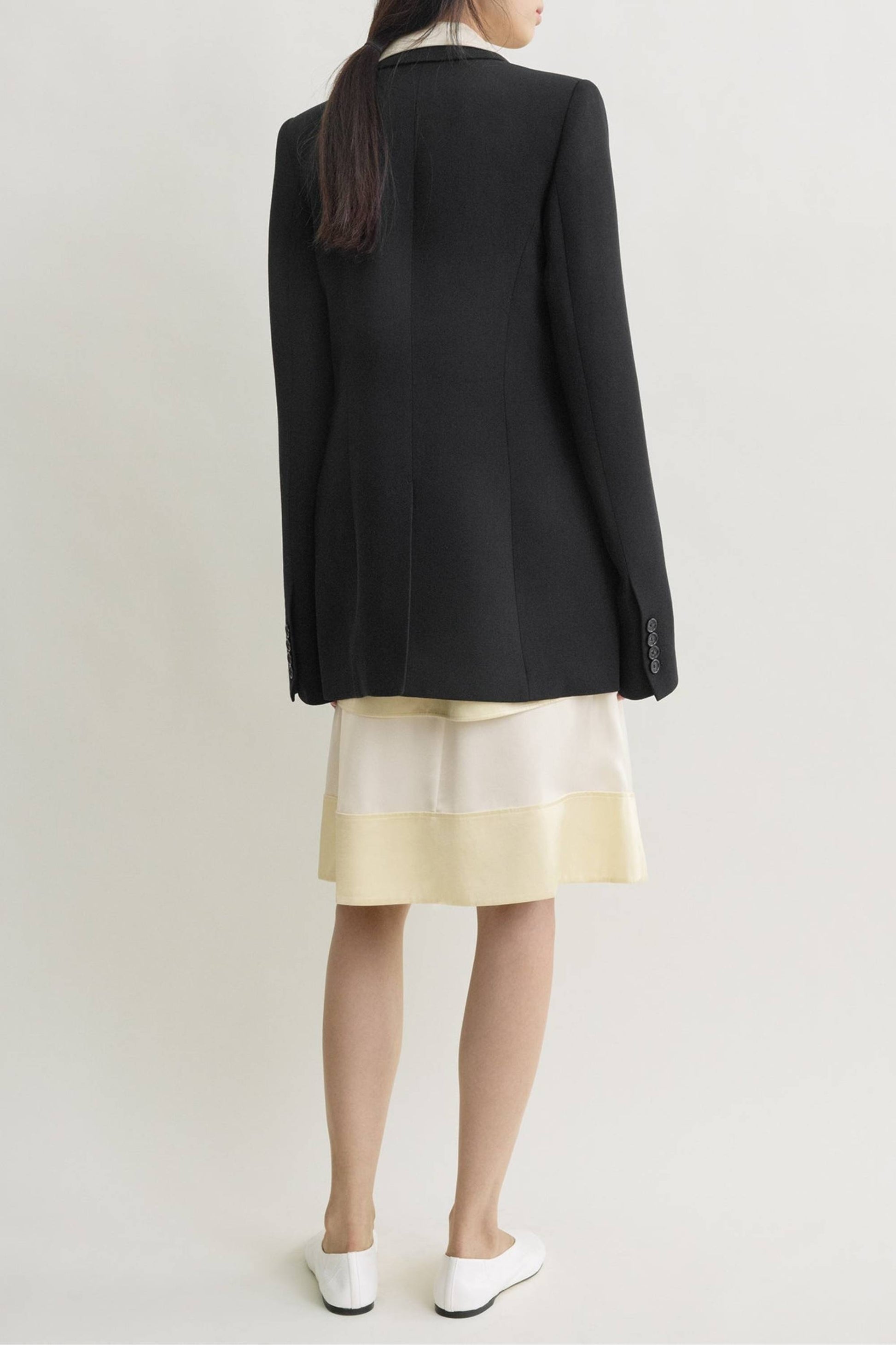 Slim-Fit Tailored Blazer in Black by Toteme - Anita Hass