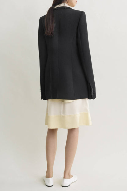 Slim-Fit Tailored Blazer in Black by Toteme - Anita Hass