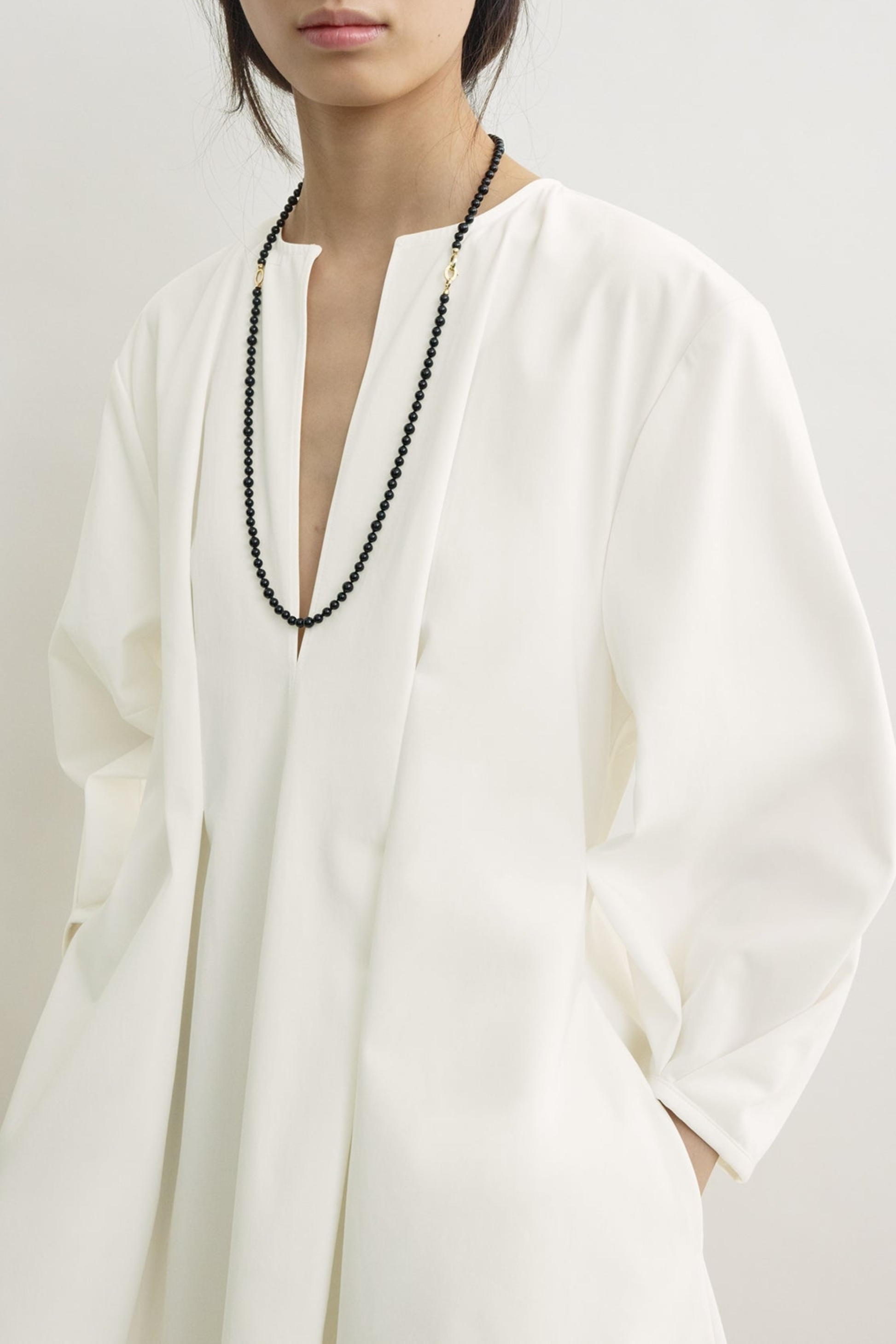 Vestido «Balloon Sleeve» en blanco de Toteme - Anita Hass