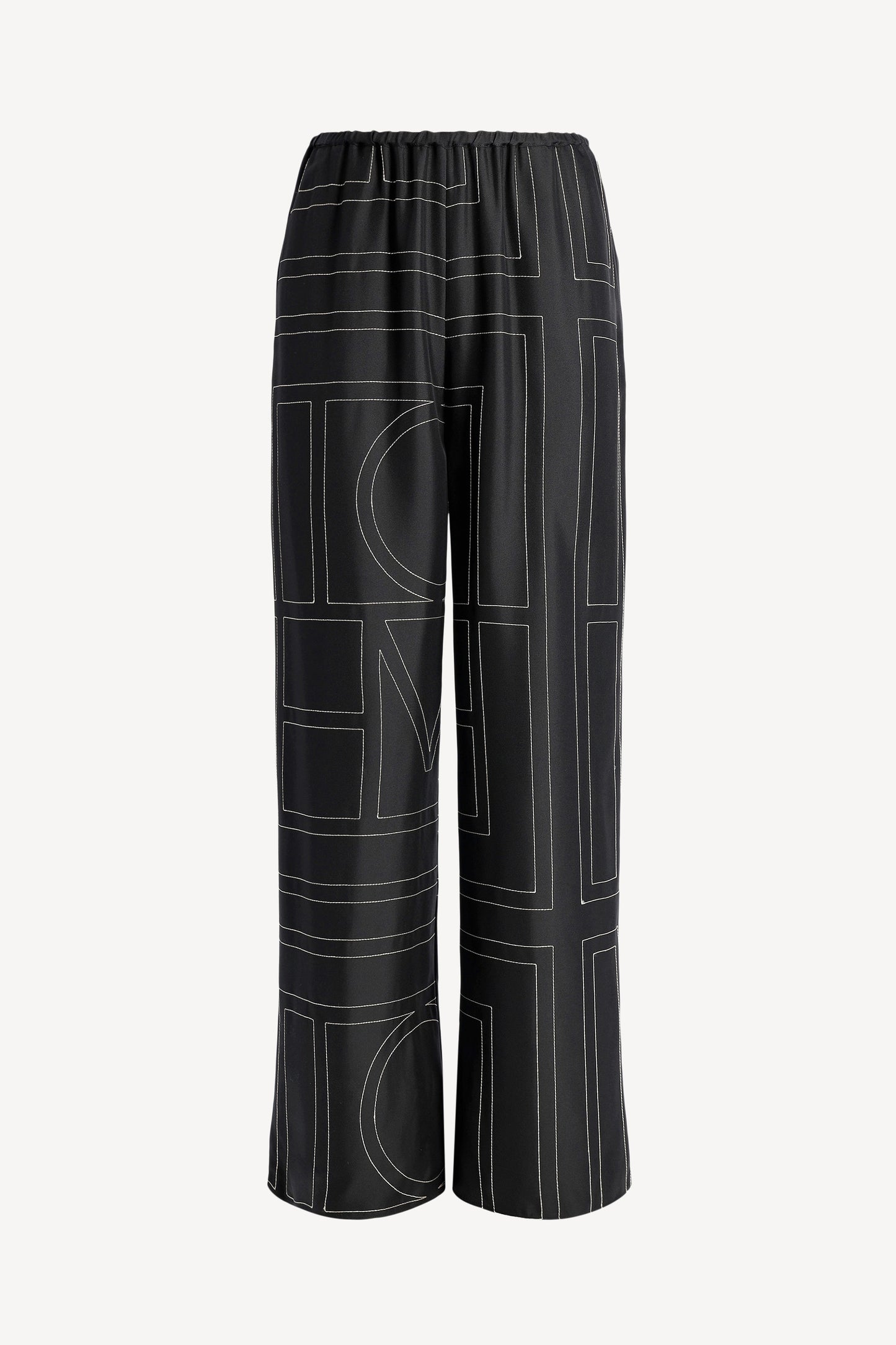 Seidenhose Monogram PJ in Schwarz Toteme