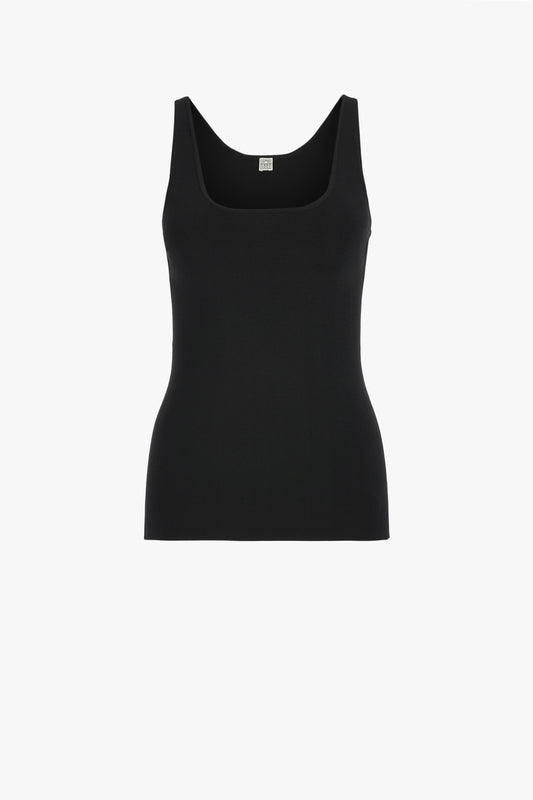 Top Compact Knit noir Toteme - Anita Hass