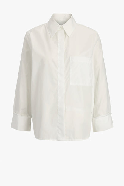 White Boyfriend Blouse