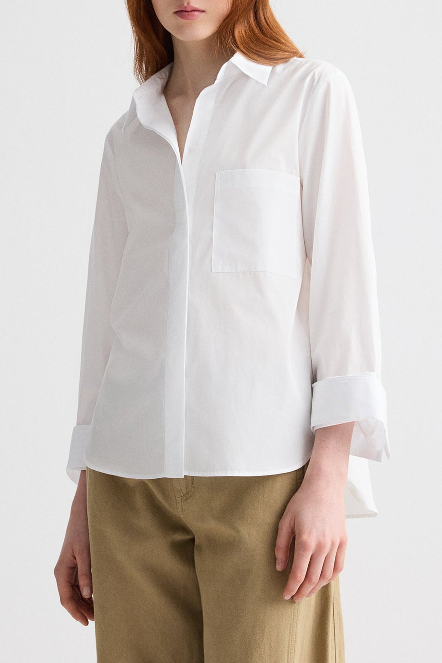 White Boyfriend Blouse