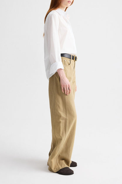 White Boyfriend Blouse
