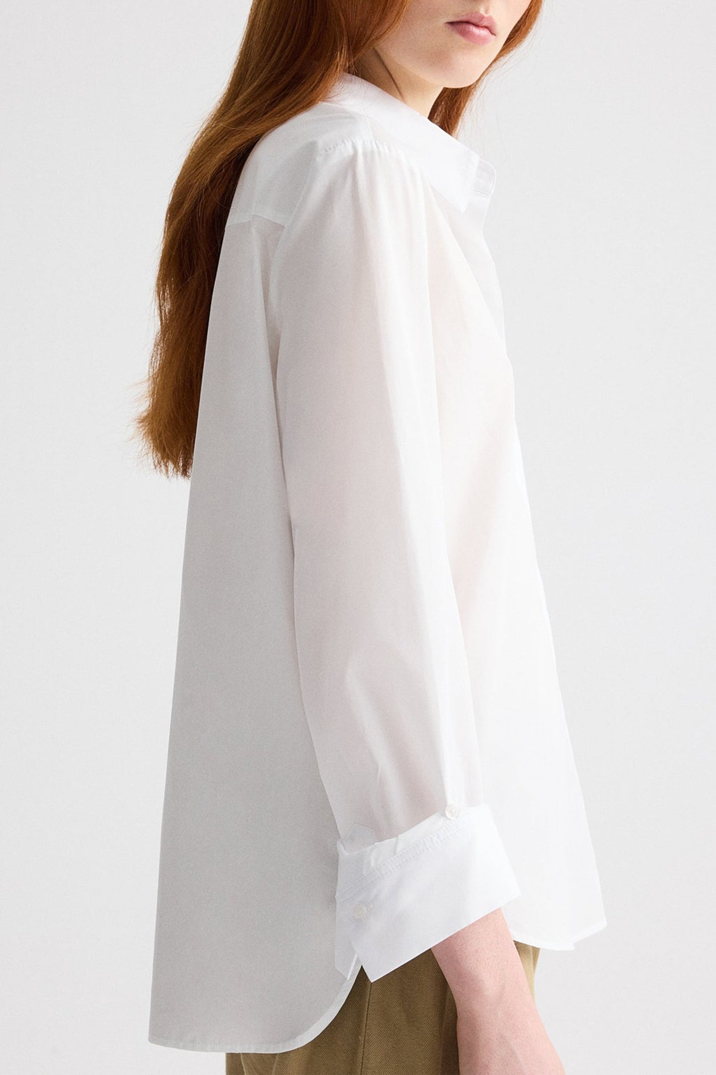 White Boyfriend Blouse