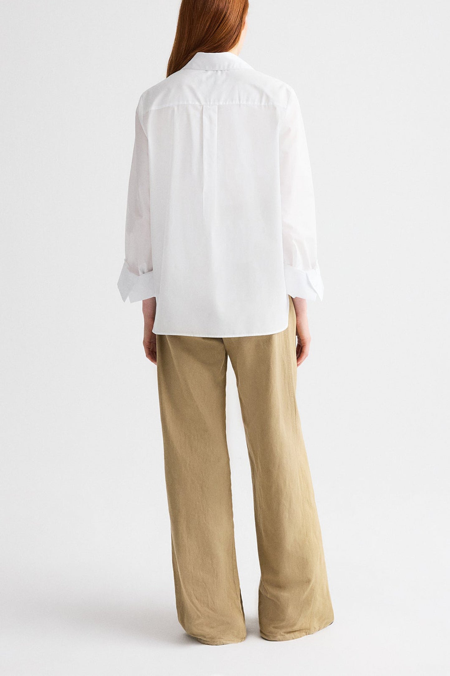 White Boyfriend Blouse