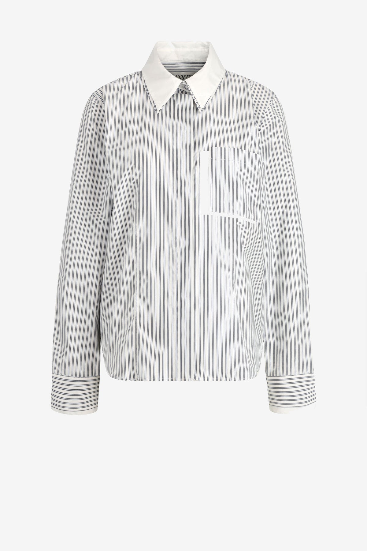 Bluse Double Layer Boyfriend in Weiß/Navy TWP Clothing