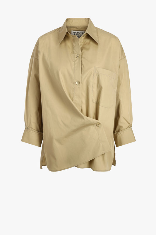Chemisier New Earl, couleur Olive Grey, TWP Clothing - Anita Hass