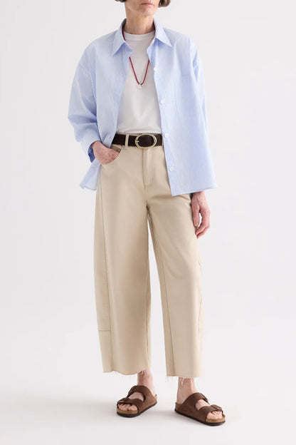 Bluse Newest Earl in White/Blue TWP Clothing