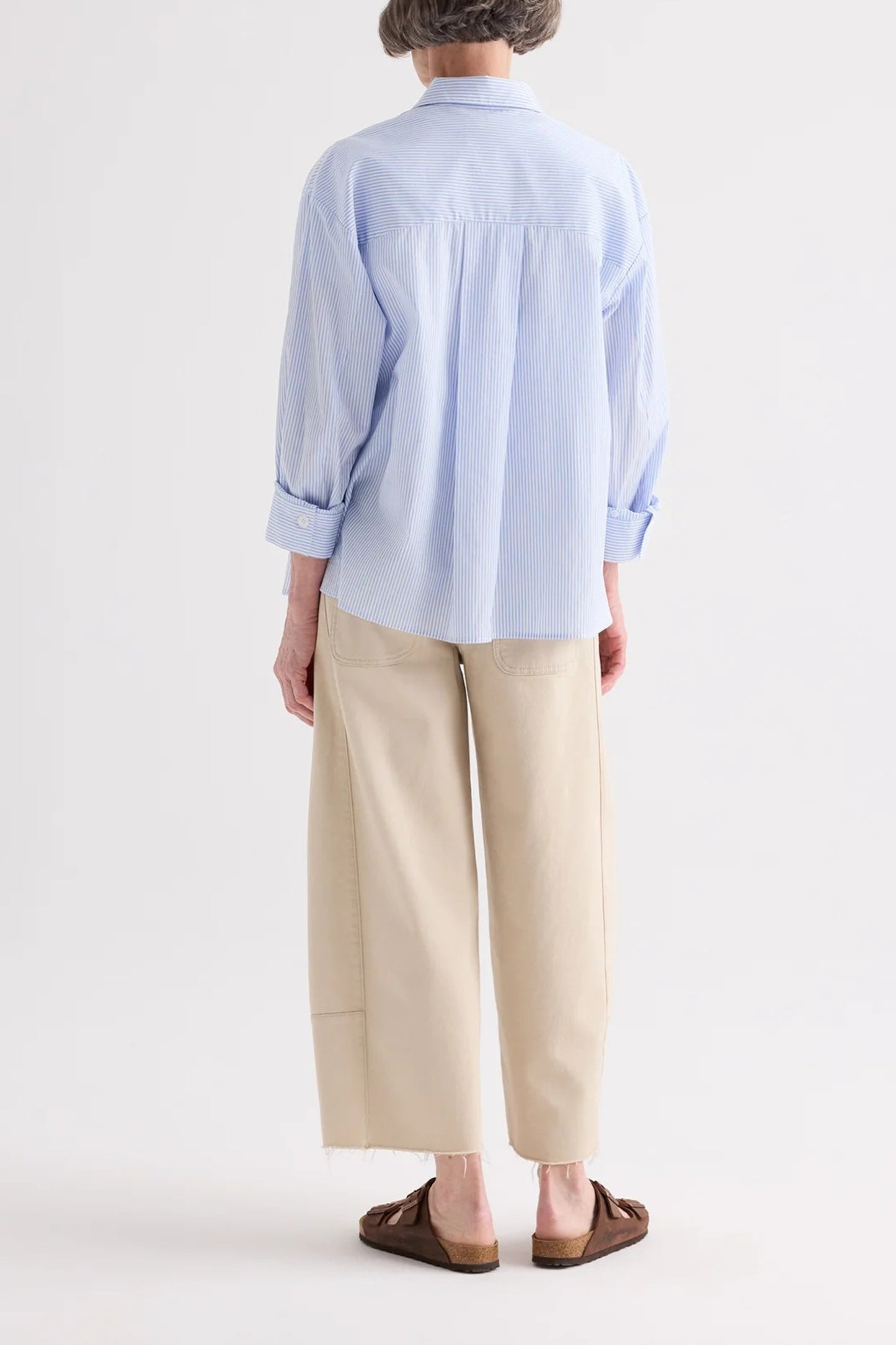 Bluse Newest Earl in White/Blue TWP Clothing