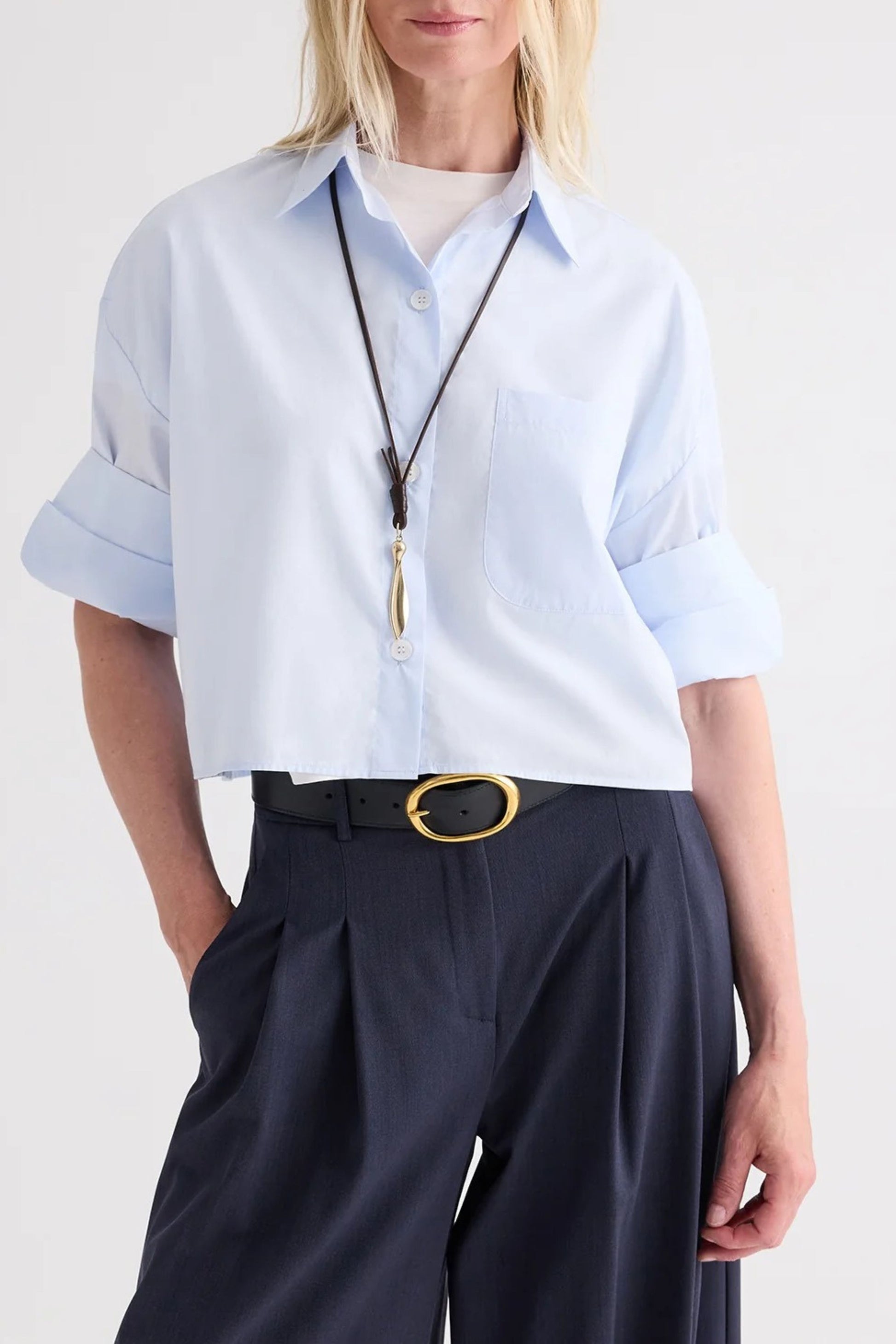 Bluse Next Ex in Baby Blue TWP Clothing