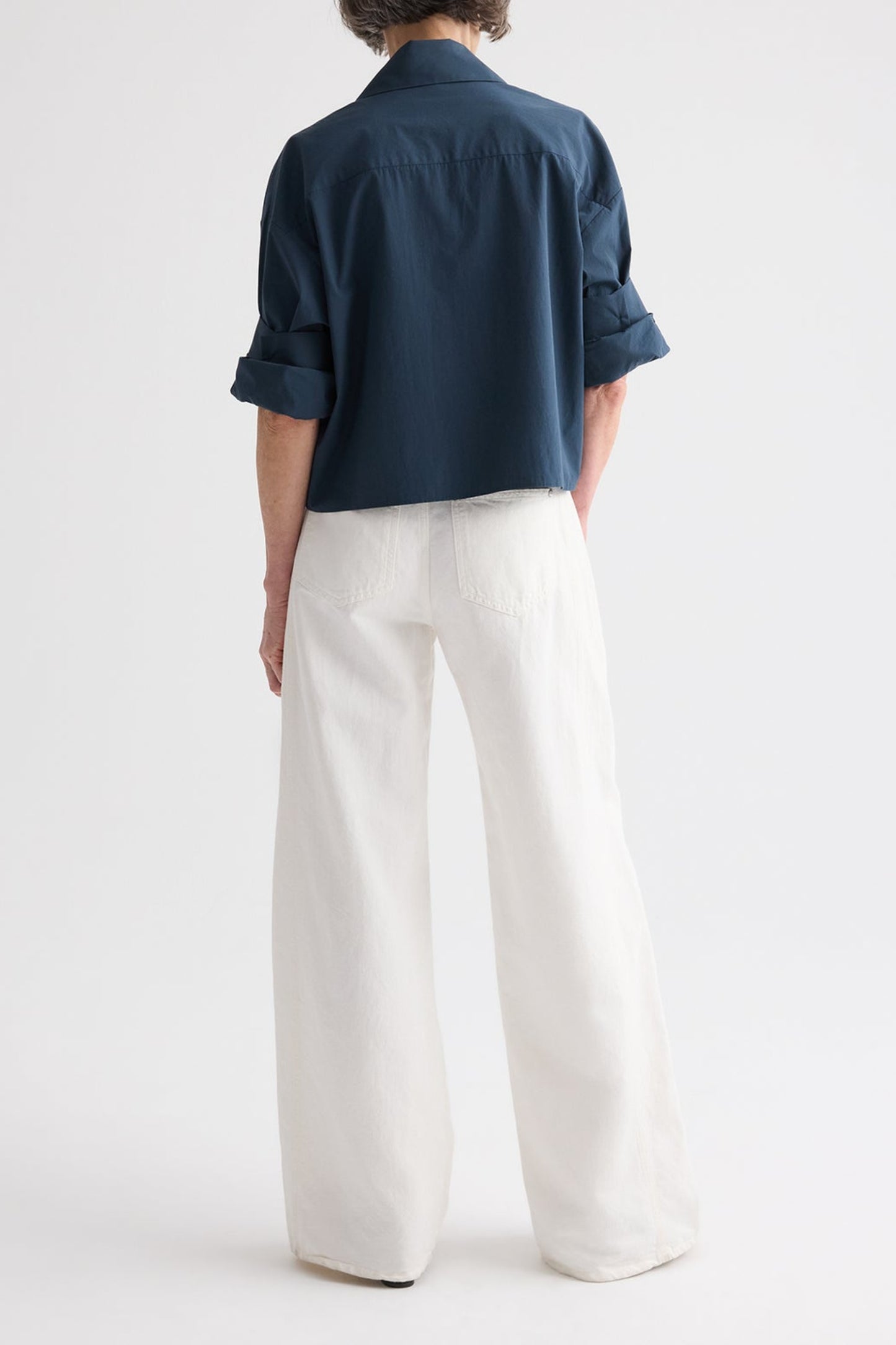 Bluse Tie One On in Sea Storm TWP Clothing