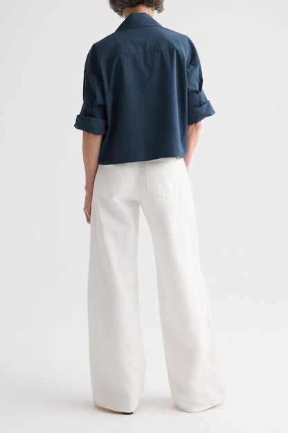 Bluse Tie One On in Sea Storm TWP Clothing