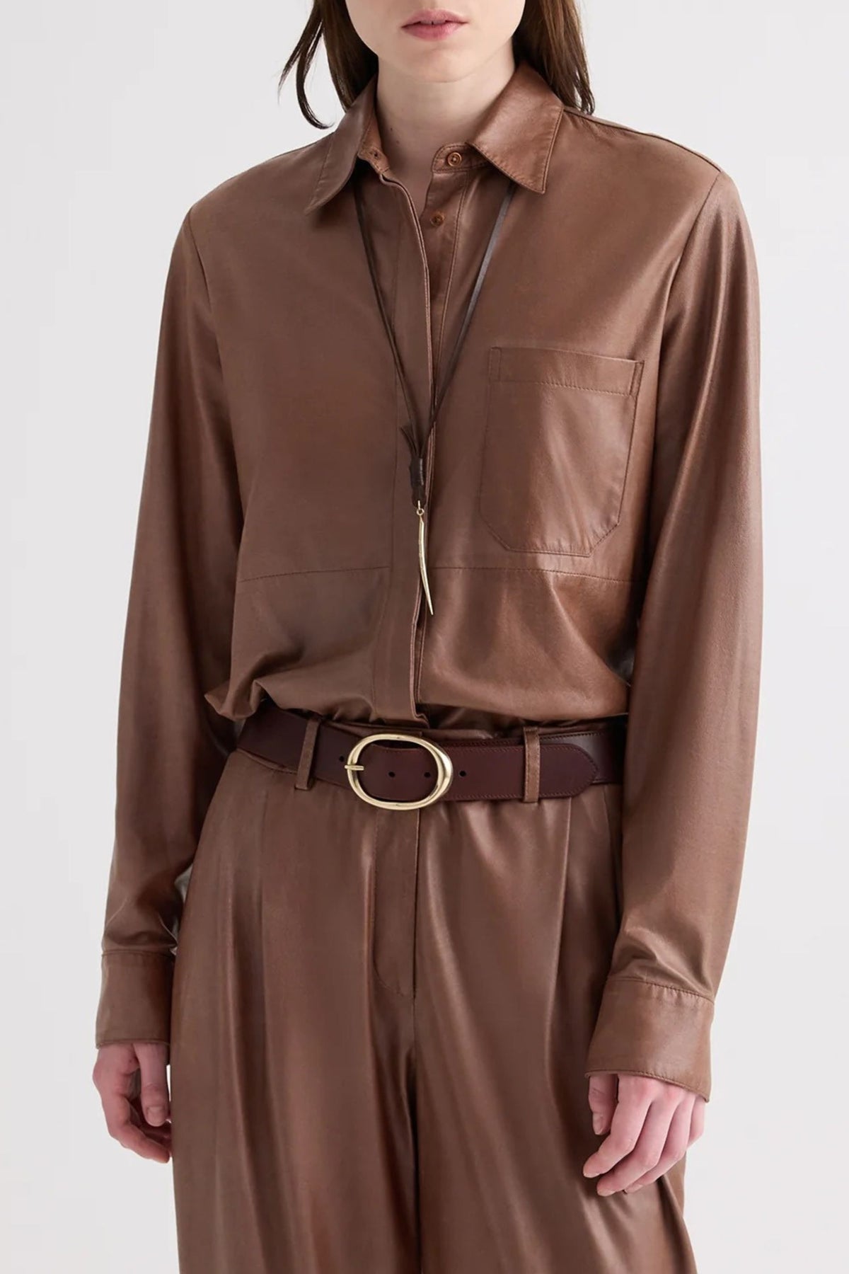 Lederbluse Cowboy Update in Pinecone TWP Clothing