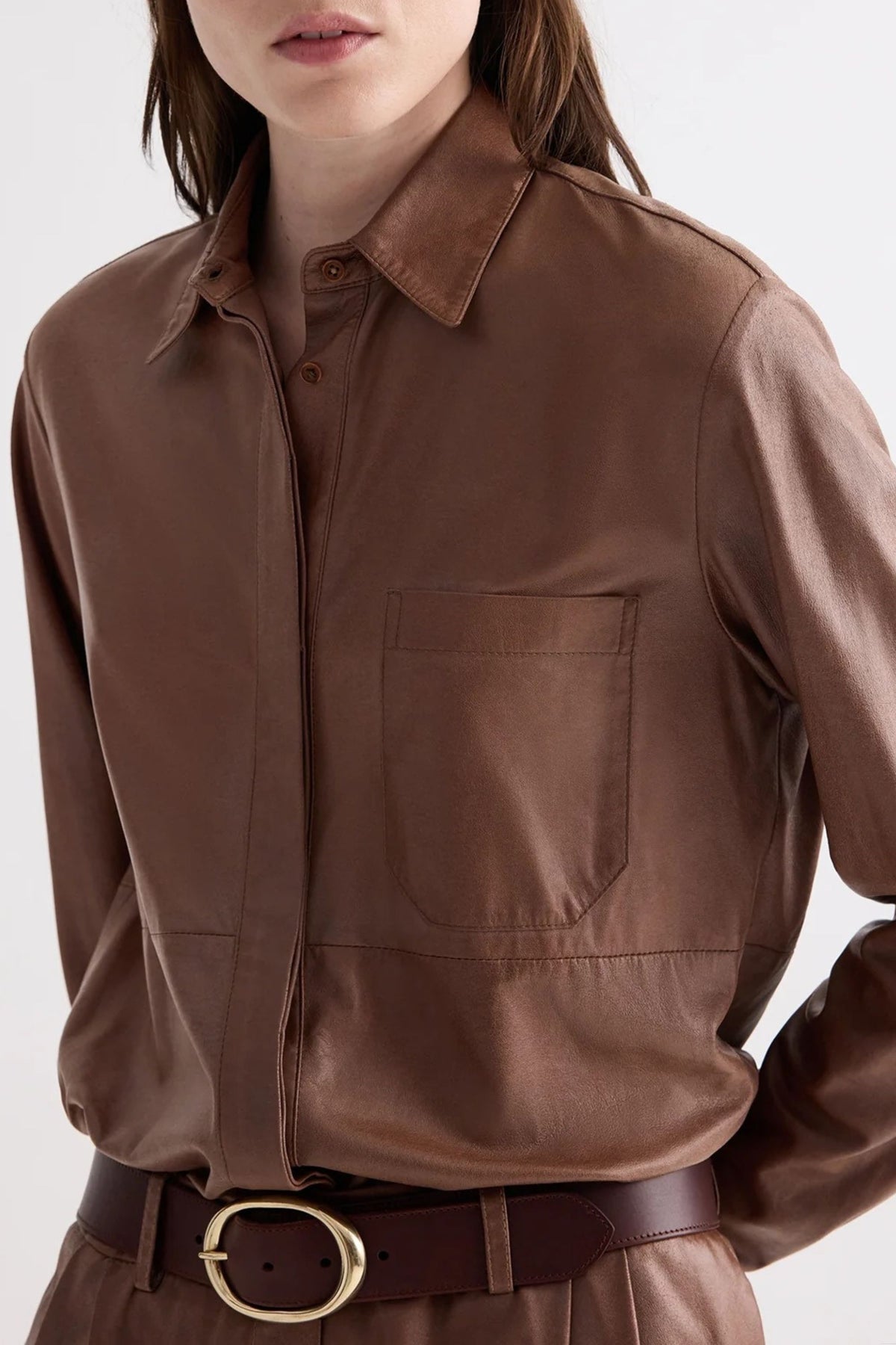 Lederbluse Cowboy Update in Pinecone TWP Clothing
