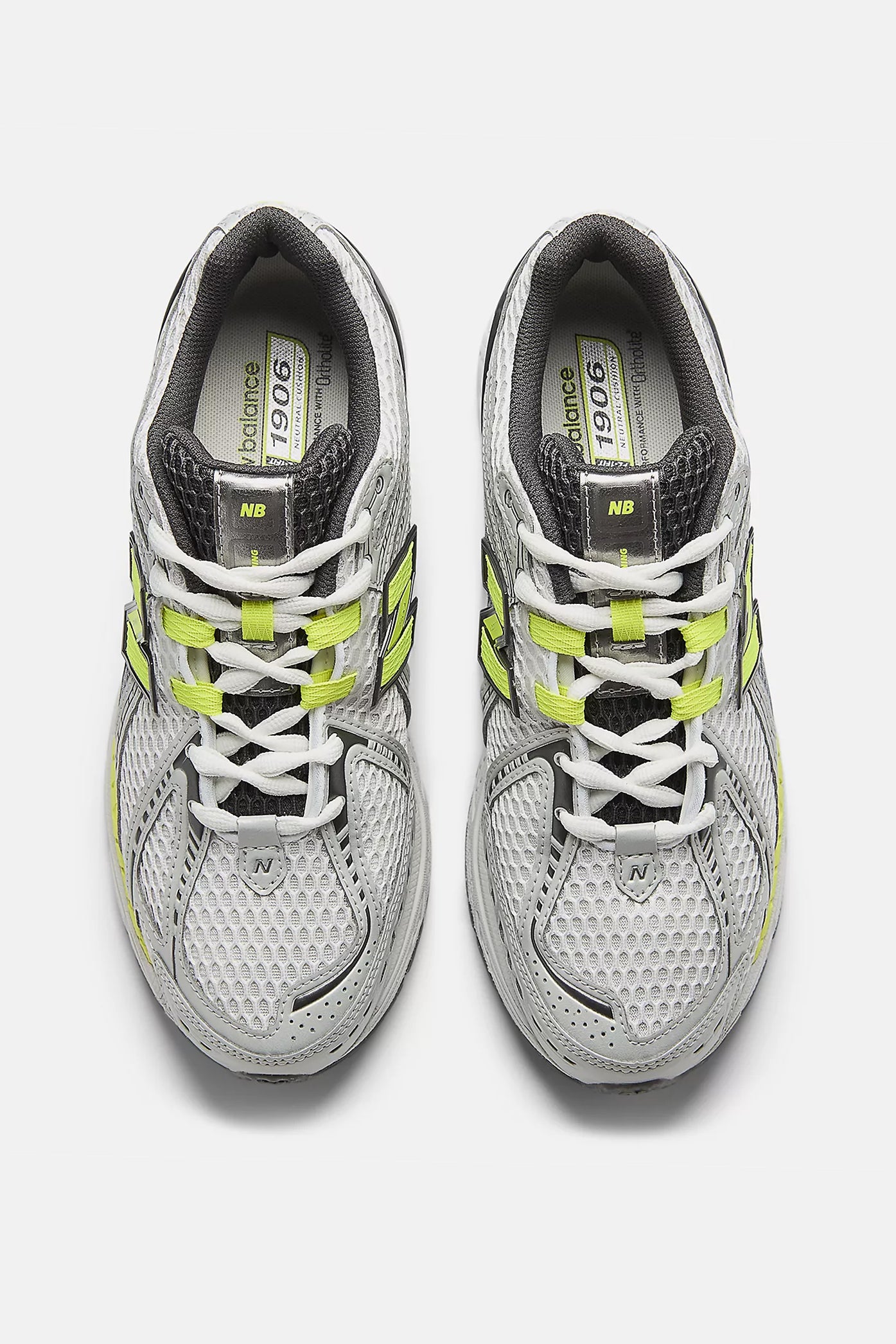 Sneaker 1906R in Silver/Neon Green