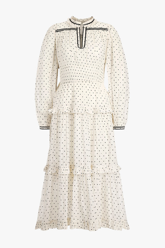 Ardelle Dot 白色连衣裙