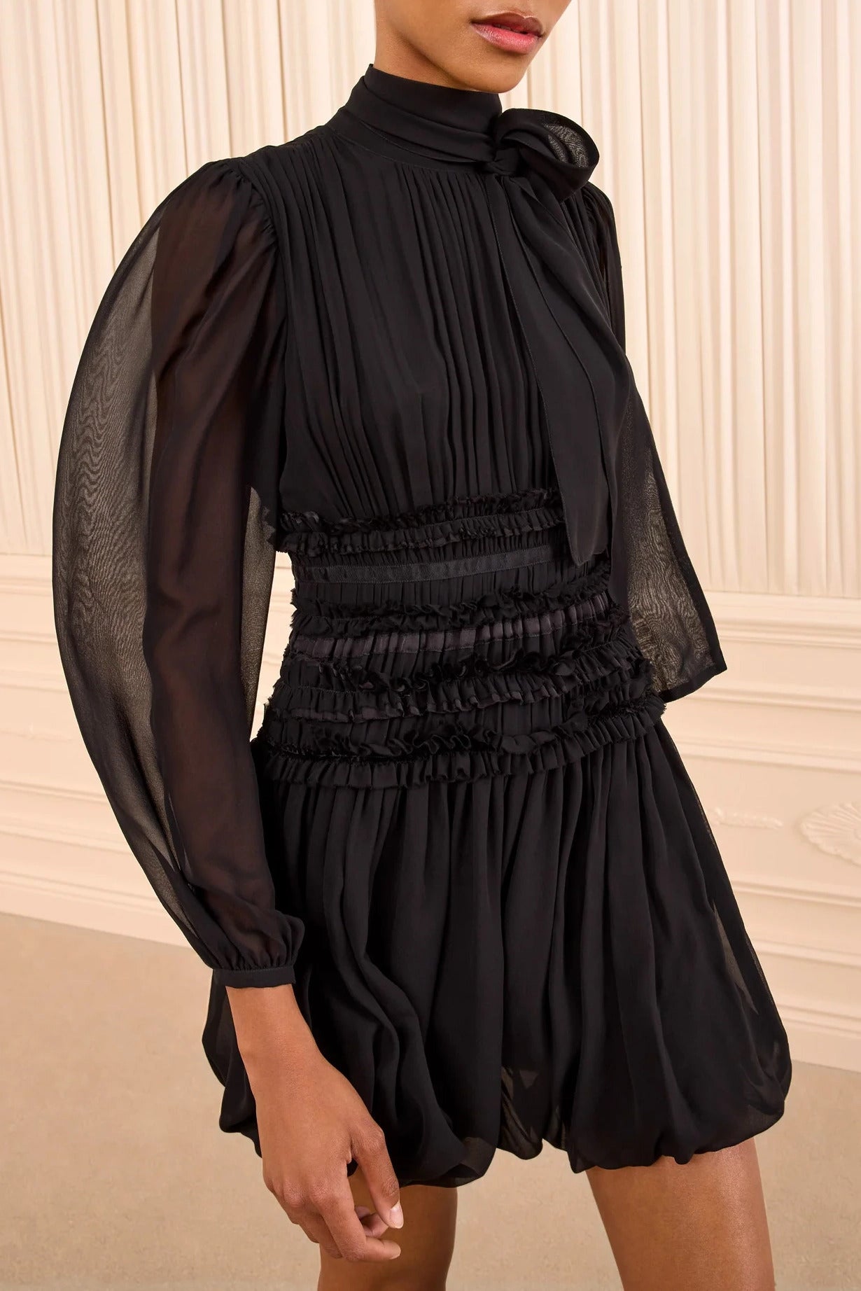 Celestine Dress in Noir