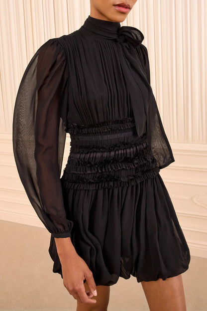 Celestine Dress in Noir