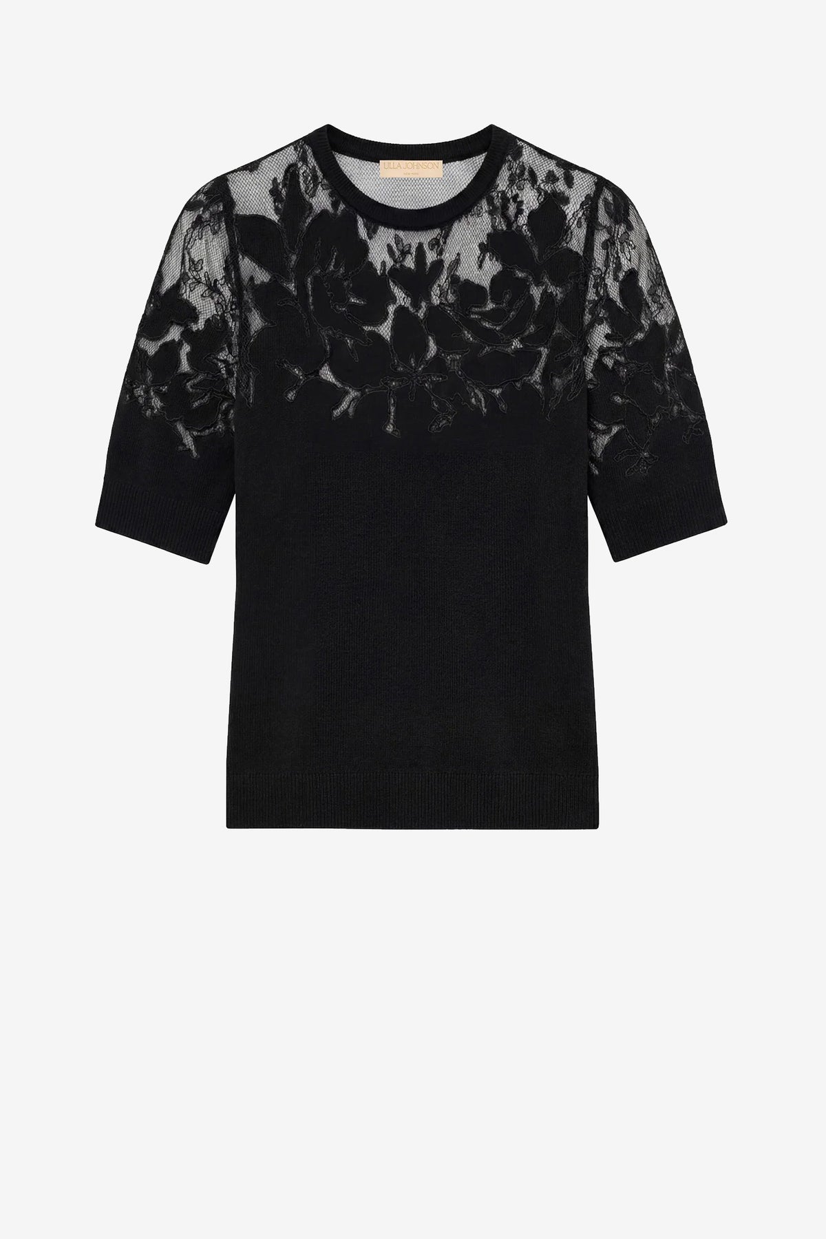 Pull en maille Ella Lace, couleur Noir