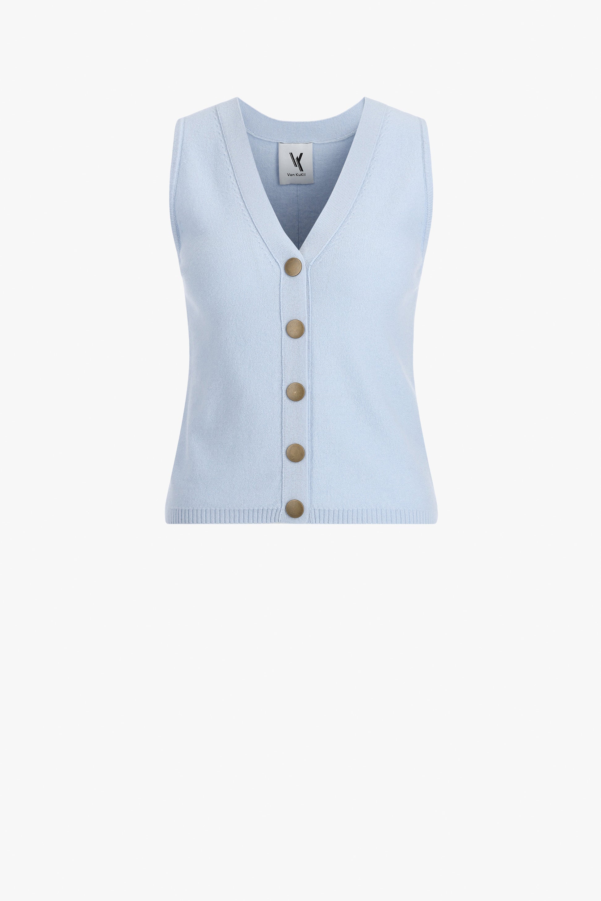 Darcy Knit Vest in Harmony BlueVan Kukil - Anita Hass
