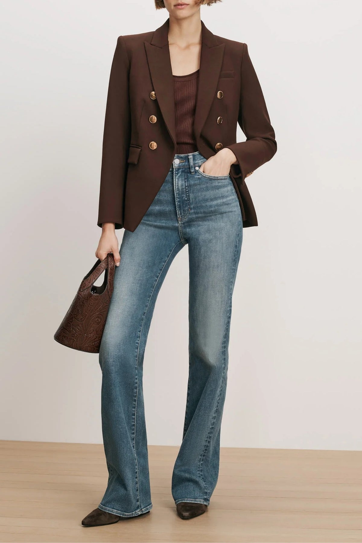 Blazer Miller Dickey in Espresso Veronica Beard