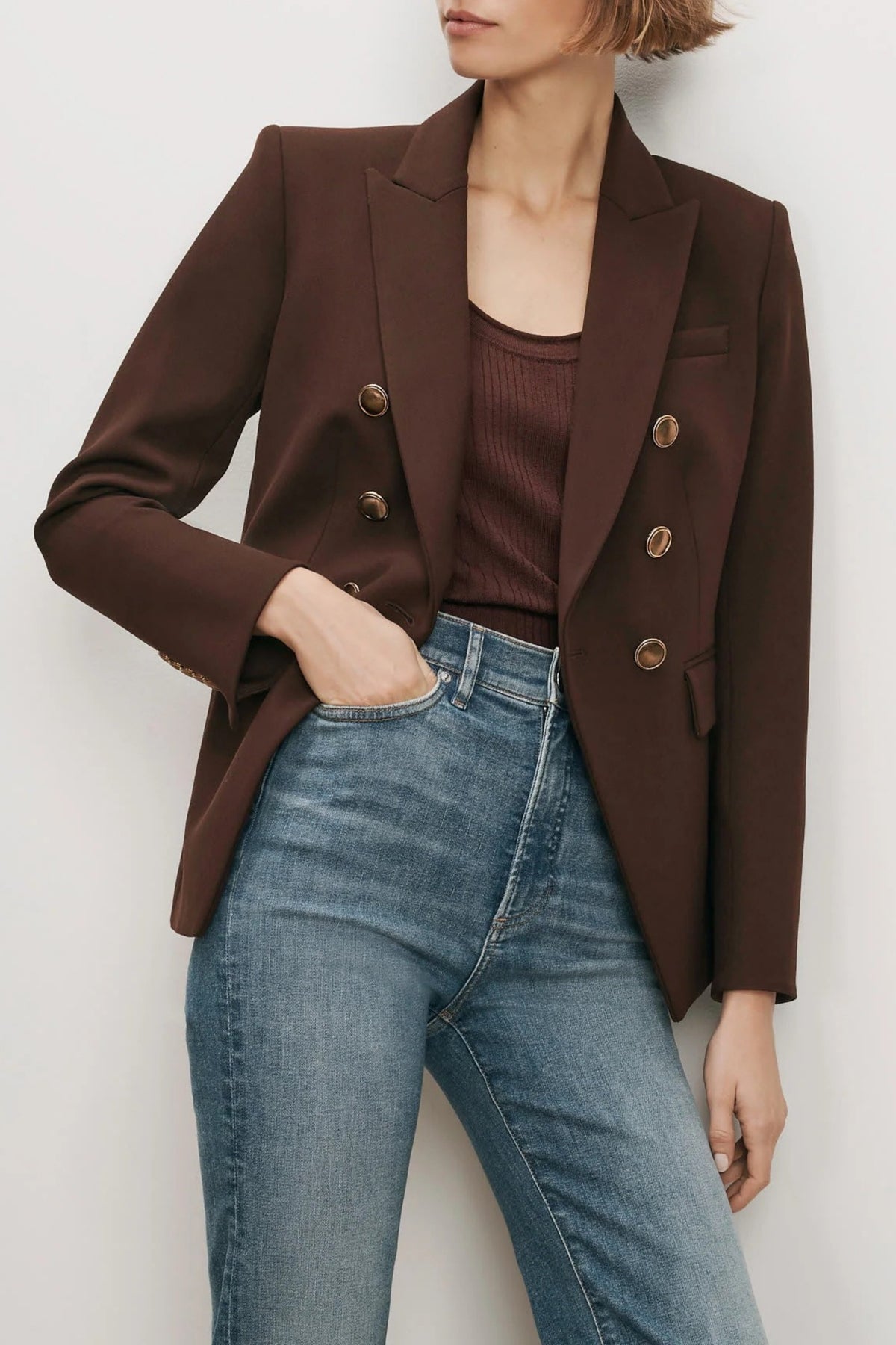 Blazer Miller Dickey in Espresso Veronica Beard