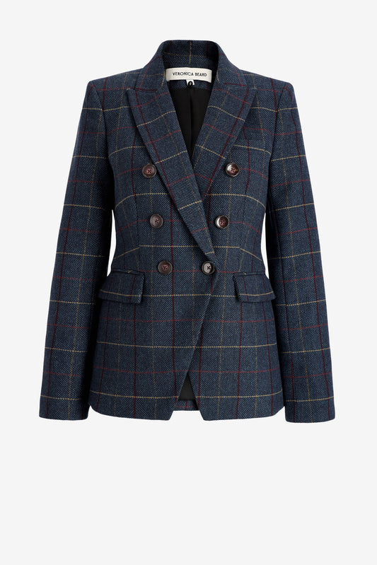 Miller Dickey Blazer in Teal Check