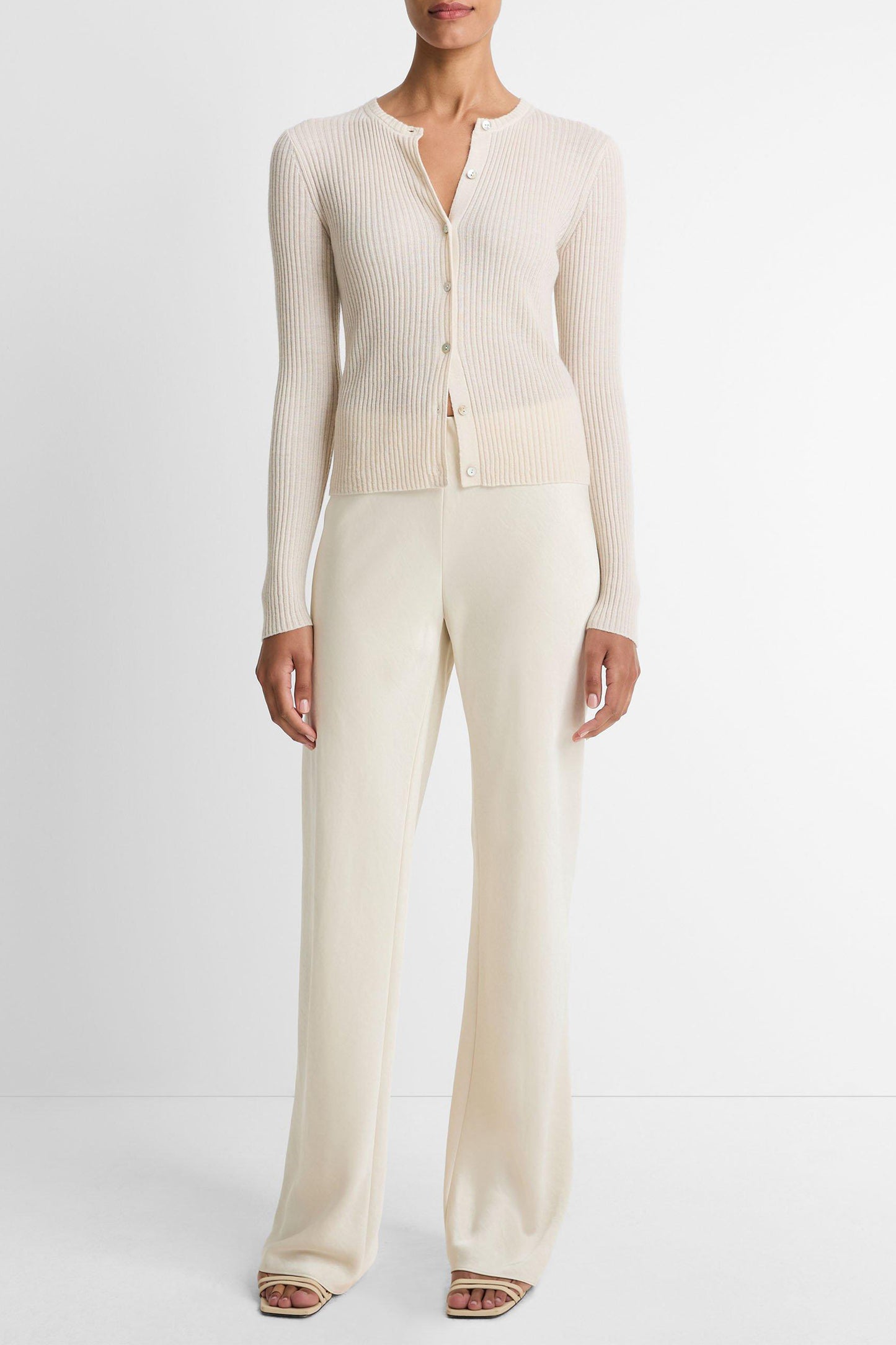 Cardigan Ribbed in Light SandVince - Anita Hass