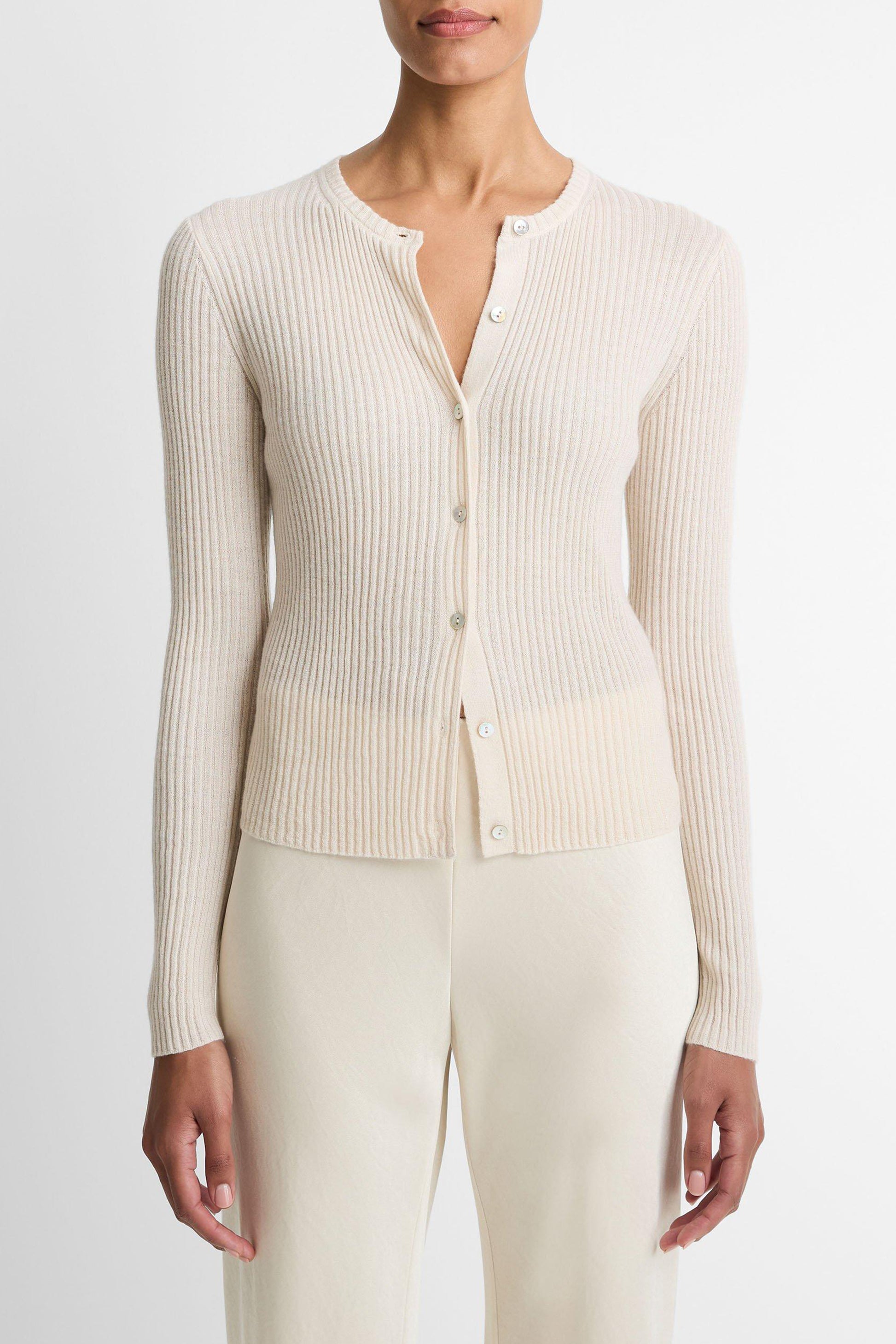 Cardigan Ribbed in Light SandVince - Anita Hass