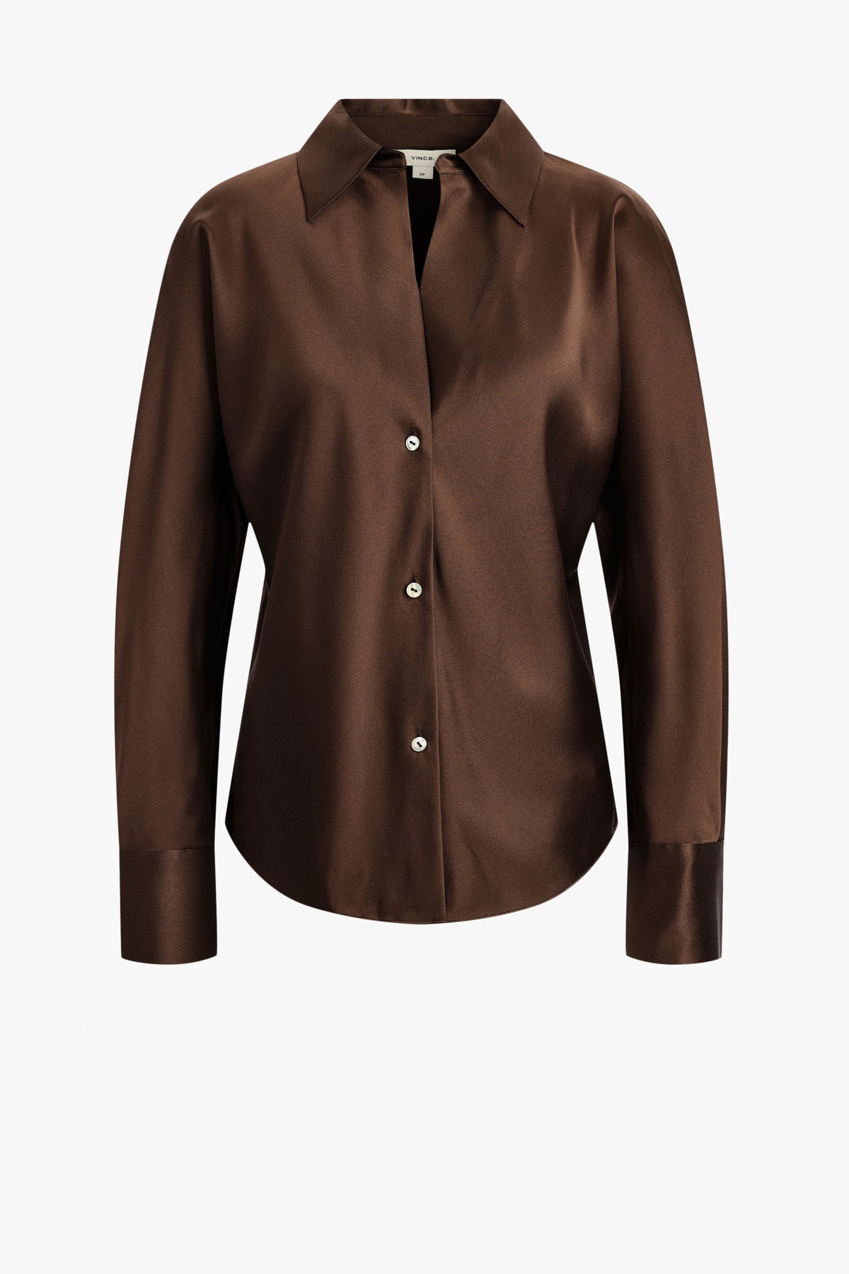 Bluse Bias Silk in Espresso Vince