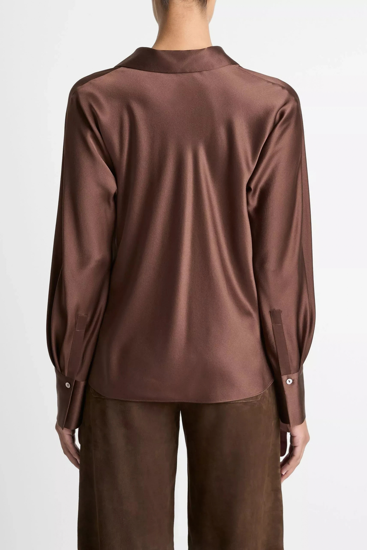 Bluse Bias Silk in Espresso Vince
