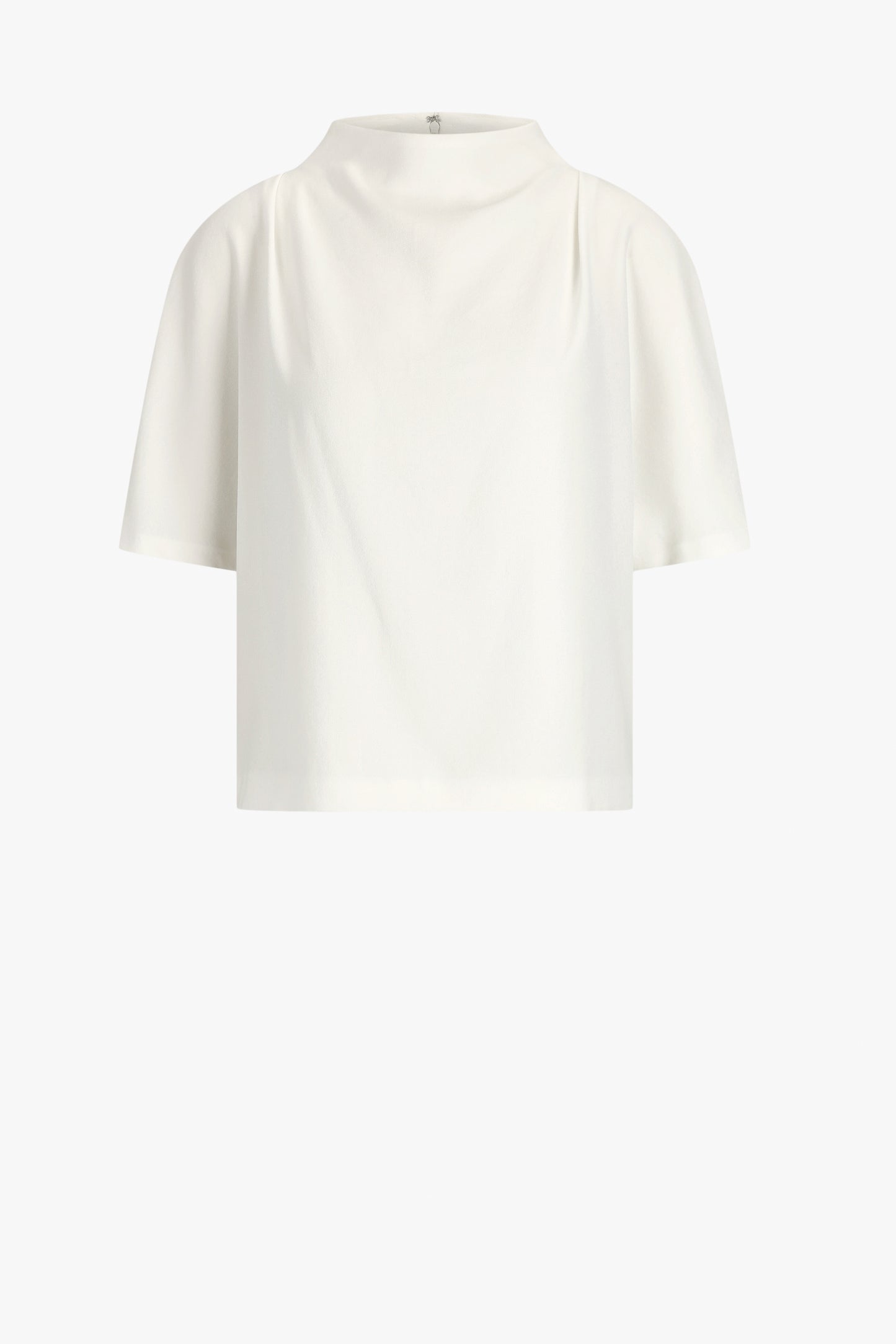 Bluse Funnel Neck in Off White Vince